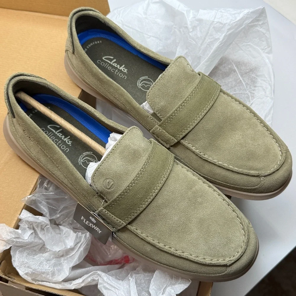 Clarks Men's Collection Flexway Band Shoes- Wide Width- 12W